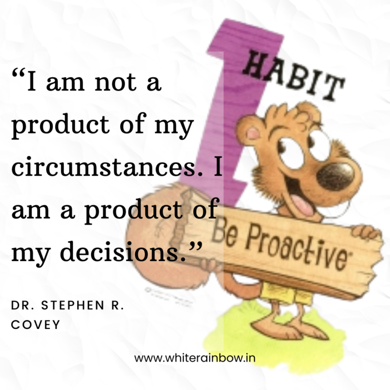 Habit 1 – Be Proactive!